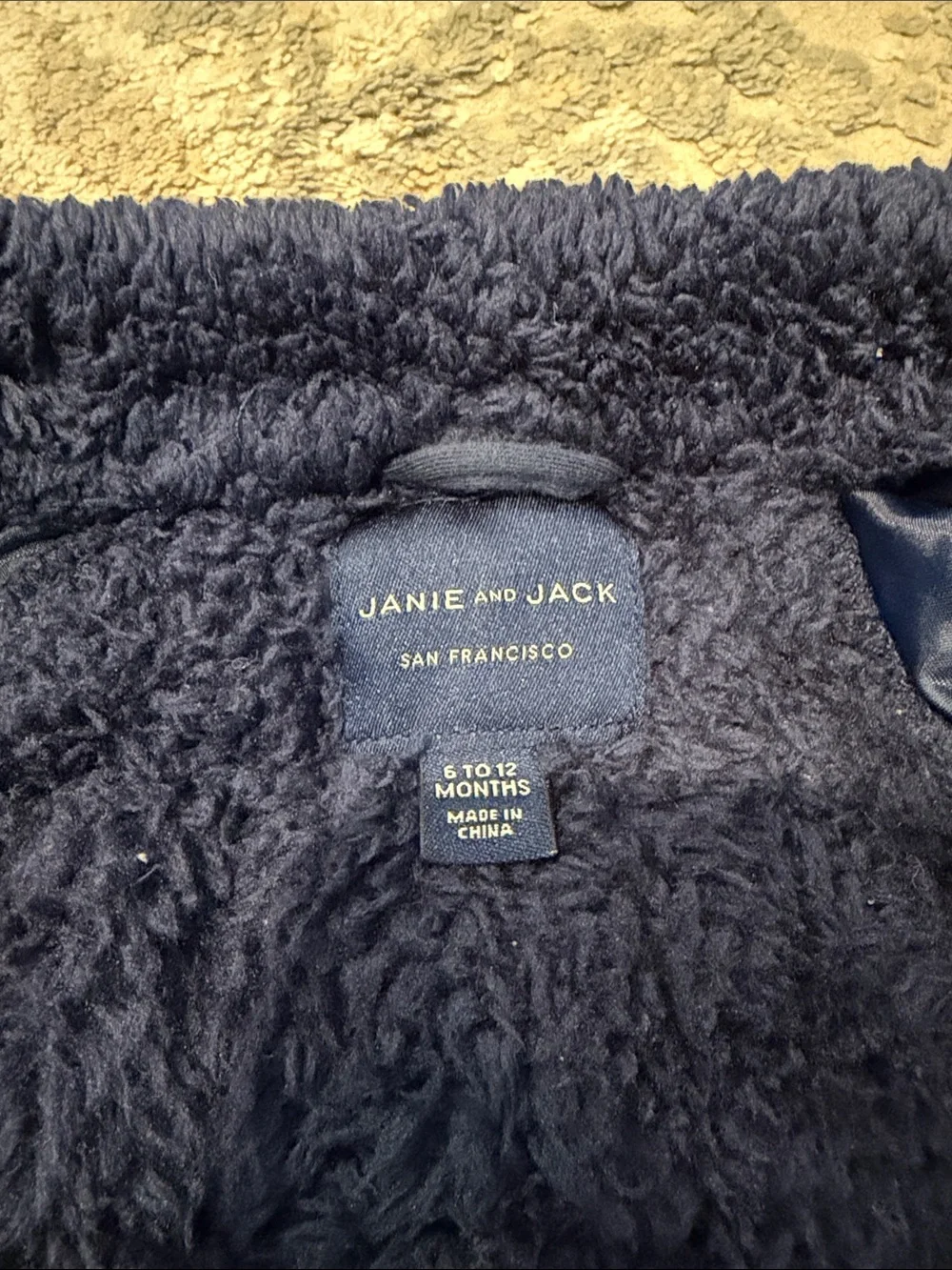 JanNavy Sherpa Fleece Zip Jacket